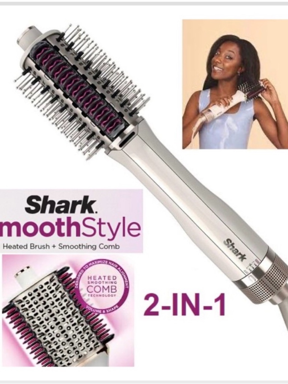 Shark SmoothStyle Heated Comb Straightener + Smoother